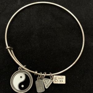 Wind and Fire Yin Yang Expandable Bangle Bracelet